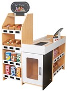 Supermarket de jucarie din lemn cu accesorii