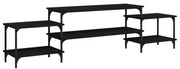 vidaXL Comodă TV, negru, 197x35x52 cm, lemn prelucrat