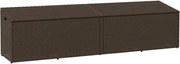 vidaXL Cutie de depozitare de grădină maro 220x50x58 cm Poly Ratan