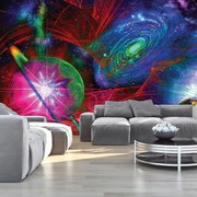 Fototapet - Cosmos coloat abstract (152,5x104 cm), în 8 de alte dimensiuni noi