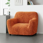 Huse cu două elastice GRAFITI NOU cărămizie fotoliu (l. 60 - 110 cm)