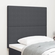 vidaXL Tăblie cap cu headboard Gri închis 100 cm Țesătură cu dungi