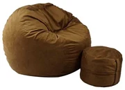 Set Fotoliu King Size cu Otoman (suport picioare), Material Textil - Tattle Tan