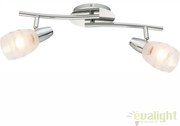 Lustra aplicata 2 spoturi design modern finisaj cromat ROY 54985-2 GL