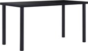 vidaXL Masă de bucătărie, negru, 140 x 70 x 75 cm, sticlă securizată