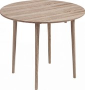 HOMCOM Masa Plianta, Masa Rotunda cu Panouri Rotunde, Masa de Bucatarie Mica pentru Economisirea Spatiului, Natur | Aosom Romania