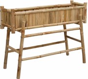 vidaXL Ghiveci pentru Grădină cu Suport natural 100 x 38 x 74 cm