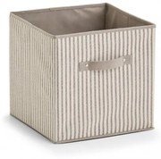 Cutie pentru depozitare cu maner, din pasla, Stripes Square Bej, L31xl31xH31 cm