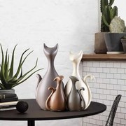 Set decoratiune pisici, din 4 membri