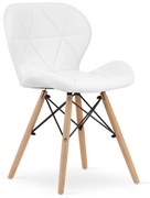 Scaun Bucatarie/Dining Kross Alb Piele Ecologica