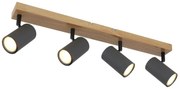 Plafoniera cu 4 spoturi directionabile design modern ROBBY gri grafit