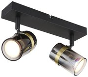 Aplica de perete / tavan 2L design industrial Trabby negru