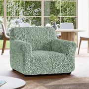 Huse bielastice FUCO bumbac bio mentă fotoliu (l. 60 - 110 cm)