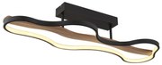 Plafoniera design industrial Bezzy negru, maro