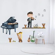 Autocolante de perete - Muzician