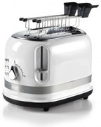 Prajitor de paine Ariete MODERNA 0149/01, 815W, 2 felii, 3 functii, 6 trepte, Tava firimituri detasabila, Alb