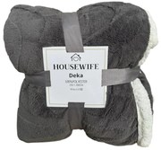 Patura luxoasa din microplus imitatie de miel NESTIVE gri deschis Dimensiune: 200 x 230 cm