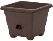 Plastia Ghiveci flori cu auto-udare Bergamot maro, 30 x 30 cm, 30 x 30 cm