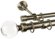 Galerie dubla bara simpla Cristal Monaco 25/19 &#8211; auriu antic - 500 cm