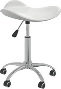vidaXL Scaun de salon spa, alb, piele ecologică