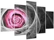 Tablou - Trandafir abstract, fucsia (150x105 cm)