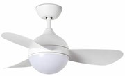 Lustra cu Ventilator si telecomanda HVAR S LED alb