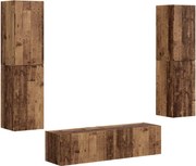 vidaXL Set comodă TV 6 pcs Lemn Vechi Lemn compozit