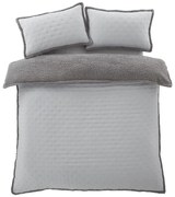 Lenjerie de pat gri din sherpa pentru pat dublu 200x200 cm Cosy Nori – Catherine Lansfield