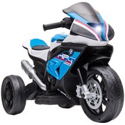 Motocicleta electrica pentru copii 18-60 luni HOMCOM BMW HP4 cu licenta, 3 roti 6V, Albastru| Aosom Romania