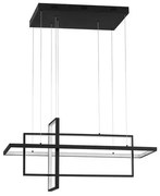 Lustra LED suspendata cu telecomanda design geometric CLEA neagra