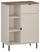 Dulap EYCO 1D1S, cașmir/stejar castello