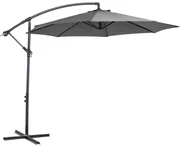 Outsunny Umbrelă Descentralizată pentru Exterior, Gri, Manivelă, Oțel și Poliester Anti-UV, Φ300x250cm | Aosom Romania