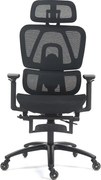 RESIGILAT- METACHAIR PRO Scaun ergonomic, sezut translatie, cotiere 3D, suport picioare, roti silicon, Full Mesh, Negru