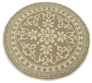 Covor de exterior Round Camel, Decoris, Ø150 cm, polipropilena, maro