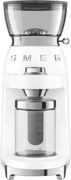Rasnita de cafea Smeg CGF03WHEU, 150 W, 240 g, Sistem de rotire si blocare, Functie manuala, Alb