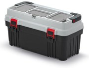 Cutie pentru scule cu maner metalic 58,6 x 29,6 x 30,5 cm, organizatoare, gri