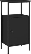 vidaXL Noptieră, negru, 41x31x80 cm, lemn compozit