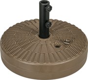 Outsunny Bază pentru Umbrelă cu Butoane Rotative Încorporate și Duză Laterală, Ø51x36 cm, Maro | Aosom Romania