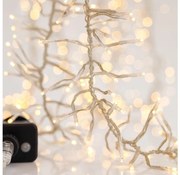 Ghirlandă de Crăciun LED pentru exterior CLUSTER, 588 LED, 8 funcții, 8,5 m, IP44, alb cald