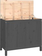 vidaXL Cutie de rufe, gri, 88,5x44x76 cm, lemn masiv de pin