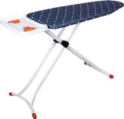 Masa de calcat Premium Harbinger® Starboard, Pentru fier si statie de calcat, Suprafata 46X126 cm, Inaltime 80-105 cm, Multicolor