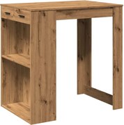 vidaXL Masă de bar, stejar artizanal, 102x70x103,5 cm, lemn prelucrat