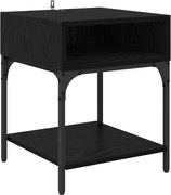 vidaXL Noptieră Stejar Negru 40 x 40 x 50 cm Lemn compozit