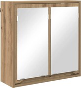 vidaXL Dulap cu oglindă pentru baie Stejar Artizanal 60 x 20 x 60 cm
