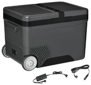 Outsunny Frigider Portabil Electric 35L cu Maner Telescopic și Roți, Ideal pentru Călătorii și Camping | Aosom Romania