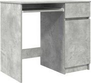 vidaXL Birou Beton Gri 86x49x76 cm Lemn prelucrat