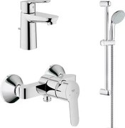 Set baterii dus lavoar si set dus cu bara Grohe BauEdge crom