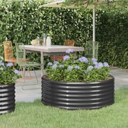vidaXL Jardinieră, antracit, 100x100x36 cm, oțel galvanizat