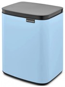Cos de gunoi Brabantia Bo Small 1006631, 7 L, Deschidere lina si silențioasa, Baza antiderapanta, Albastru deschis