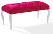 Banca pentru camera copii, tapitata cu stofa cu picioare din lemn Rosa Ottoman